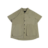 Men T-Shirt Summer Letter Embroidery Shirt Casual Polo Collar