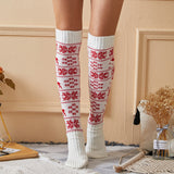 Winter Chunky Cable Thick Knit Thigh High Socks Long Stockings Boot Fall/Winter Christmas Woolen Yarn Socks Stockings