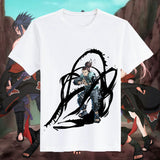 Itachi Uchiha Costume Naruto T-Shirt Naruto Sasuke Uchiha Skunk Kakashi Short Sleeve