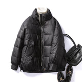 Women Winter Coats Puffer Jacket down Coat down Jacket Women's Winter Loose Contrast Color