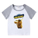 Children Pokemon Pikachu T Shirt Summer Clothing Short Sleeve T-shirt Leisure Sports