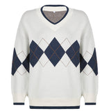 Preppy Aesthetic Sweater Female Fashion V-neck Pullover Sweater Sweet and Loose Casual