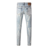 Purple Brand Jeans Slim Tie-Dye Washed Jeans