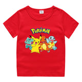 Children Pokemon Pikachu T Shirt Cotton T-shirt Casual Sports Cute