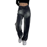 Julia Fox Low Rise Trousers Pocket Loose Wide Leg Pants Trousers for Women