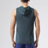 Sweat Wicking Shirt T-shirt Men's Hooded Sports Vest Workout Top