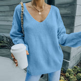 Women 'S Fall Outfits Knitwear Autumn And Winter V-neck Long Sleeve Sweater For Women