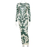 Victoria Beckham Dresses Women's Spring Fashionable Printed Slim Dress