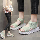 Women Open Toe Sandals Flats Sports Summer Muffin Platform Open Toe Casual Sandals