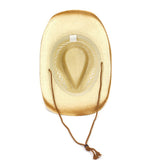Straw Cowboy Hats Western Cutout Straw Cowboy Hat Beach Hat