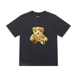 We11 Done T Shirts Embroidered Bear Pattern Men and Women Same Style Summer Pure Cotton