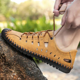 Men's Boots Autumn Men's Casual Men's Shoes Outdoor Large Size Hollow out