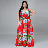 Nina Parker plus Size Dresses Sexy Strap Beach Chiffon Dress