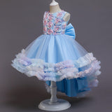 Toddler Girls Sequin Gown Dress Children's Dress Princess Dress Banquet Birthday Performance Wear Mesh Dress