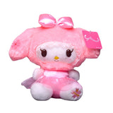 My Melody Plush Girly Heart Cute Cartoon White Pink Bow Melody Plush Toy Doll Children Doll Kulomi