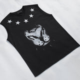 GVC Vest Doberman Pinscher Pattern Vest Ins Style Fashion Men