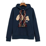 Palm Angels Hoodie Embroidery Velvet Hoodie Sweater for Men and Women