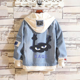Comic Denim Jacket Hooded Men's and Women's Coats Top
