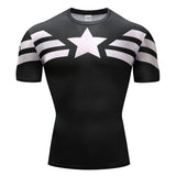 Marvel T Shirt Tight Men's Sports Fitness 3D Men's Clothing