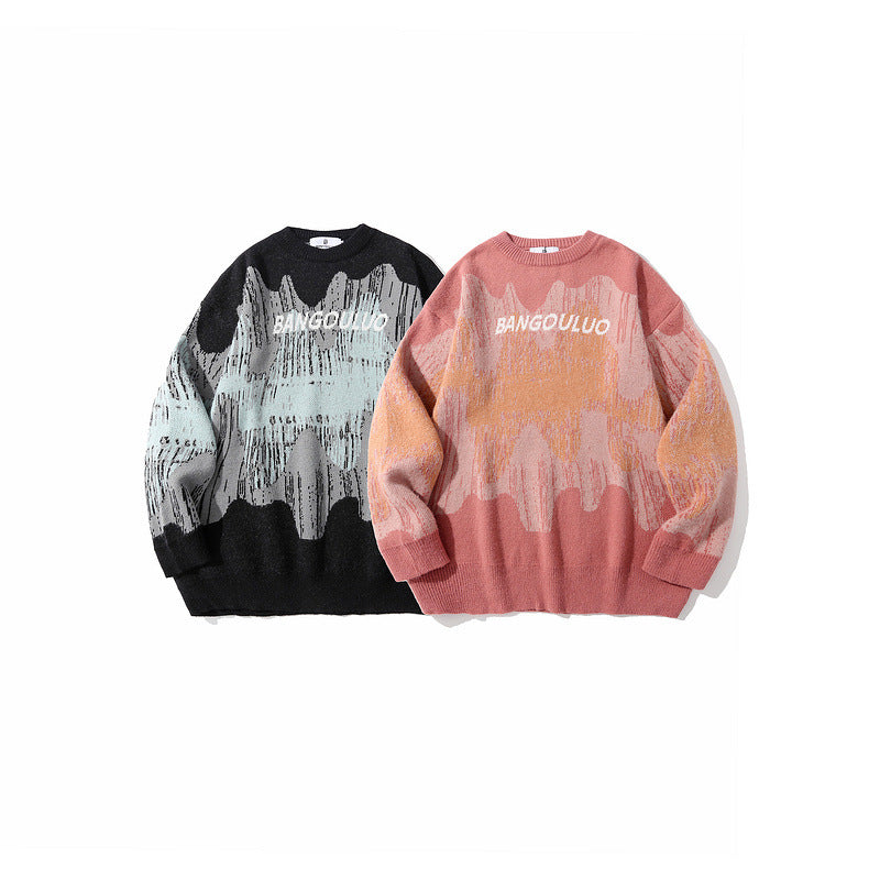 Mens Fall Outfits Sweater Men's and Women's I Idle Style Bottoming Shirt Autumn Personalized Pullover Sweater