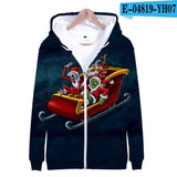 Grinch Hoodie 3D Color Printing Men's and Women's Zipper Sweater