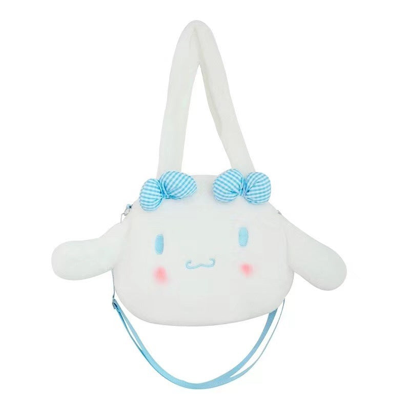 My Melody Bag Autumn and Winter Cute JK Uniform Bag Cinnamoroll Babycinnamoroll Clow M Plush Dual-Use Shoulder Messenger Bag Kulomi