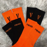 V Lone Socks Socks Men's Middle Tube Socks Cotton Women Long Socks