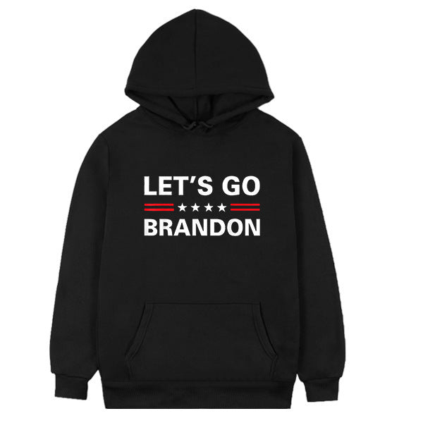 Let'S Go Brandon Hoodie Winter English Letters Printed Hoodie