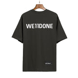 We11 Done T Shirts Letters Badge Printed Oversize Loose Couple