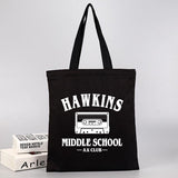 Stranger Things Hellfire Club Handbag Hawkins Middle School Printing Fashion Canvas Reticule