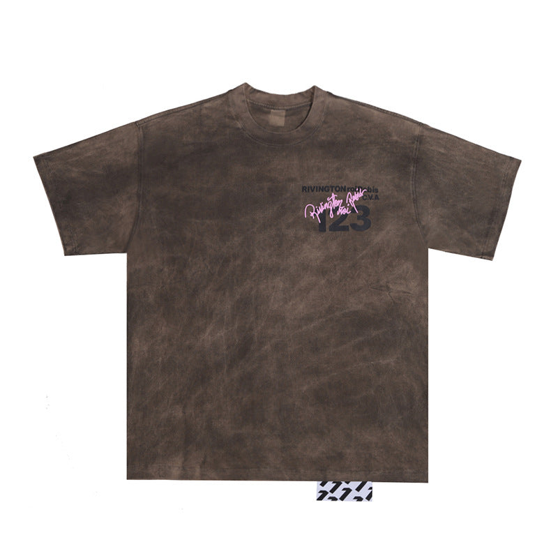 Preppy Aesthetic T Shirt Men's Retro Short Sleeve T-shirt