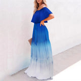 Lady Gaga Dress Wrapped Chest Gradient Color Large Swing Dress Dress