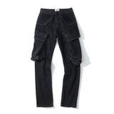 Man Fall Outfits Cargo Pants High Street Vibe Wind Three-Dimensional Large Pocket Functional Overalls Men Loose Straight Trousers