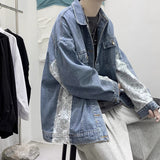 Paisley Denim Jacket Men's Autumn and Winter Jacket
