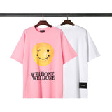 We11 Done T Shirts Smiley Face Printed Men 'S And Women 'S Casual Pure Cotton