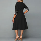 Nina Parker Black Dress plus Size Dress Long Sleeve