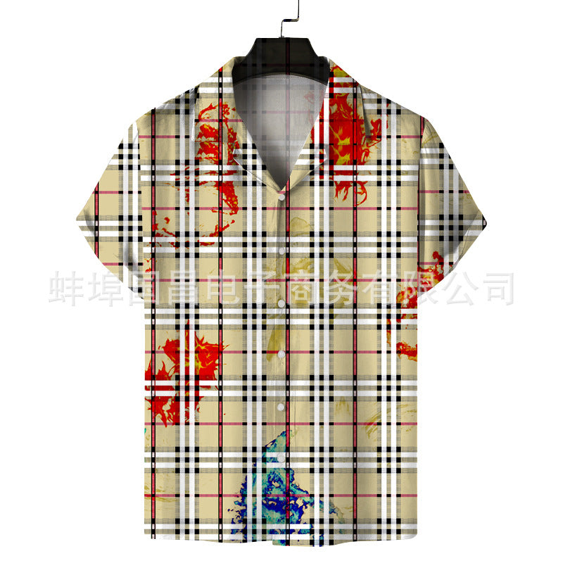 Men Beach T Shirts Spring Men's Short Sleeve Casual Shirt