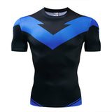 Marvel T Shirt Tight Men's Sports Fitness 3D Men's Clothing