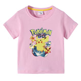 Children Pokemon Pikachu T Shirt Summer Clothing Short Sleeve T-shirt Leisure Sports