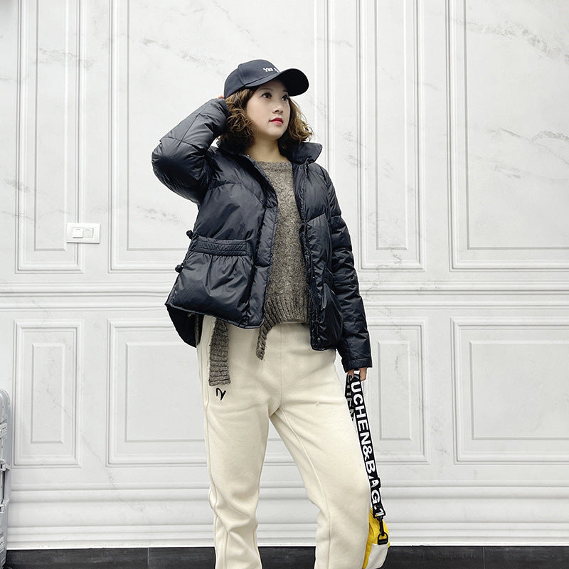 Women Winter Coats Puffer Jacket down Coat Autumn and Winter down Jacket Women's Short Side Thin Coat