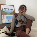 Preppy Aesthetic Sweater Sweater Outer Wear round Neck Slim-Fit Knitted Cardigan Women