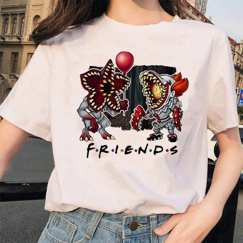 Stranger Things Hellfire Club T Shirt Printed T-Shirt Top Short Sleeve