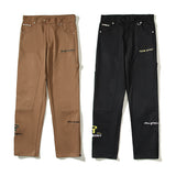 Kanye West Sunday Service Pant Embroidered Overalls Zipper Trousers