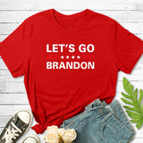Let'S Go Brandon T Shirt Letter Print Short-Sleeve T-Shirt
