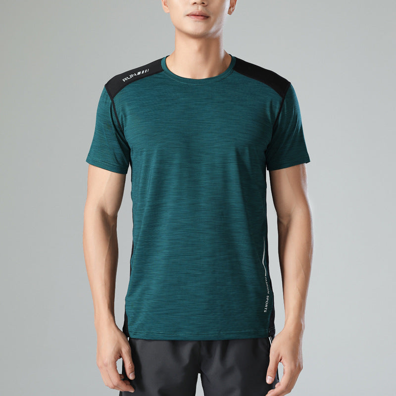 Sweat Wicking Shirt Men's Short Sleeve Fitness Clothes Quick-Drying Exercise T-shirt