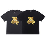 We11 Done T Shirts Embroidered Bear Pattern Men and Women Same Style Summer Pure Cotton
