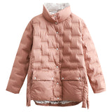 Women Winter Coats Puffer Jacket Down Coat Lightweight Down Jacket Female Autumn Winter White Duck Down Stand-up Collar Thermal Coat