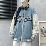 Blue Varsity Jacket Spring And Autumn Jacket Men 'S Baseball Uniform Men 'S Jacket Printed Jacket