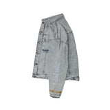 Men Denim Coat Jean Jackets Figure Head Print Denim Clothing Men's Jacket Harajuku Style Loose Denim Jacket