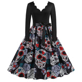 Skull Dress Skull Print Swing Dress
